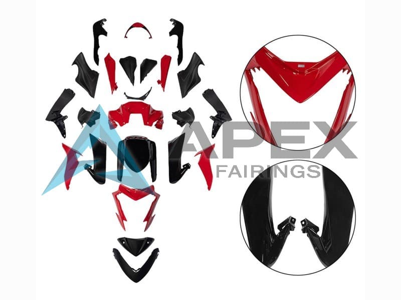 Black Red - Suzuki GSX-S1000 (2015-2020) ABS Fairings | Apex Fairings