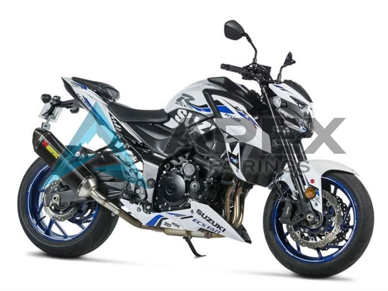 White Blue Ecstar - Suzuki GSX-S750 (2017-2022) ABS Fairings | Apex Fairings