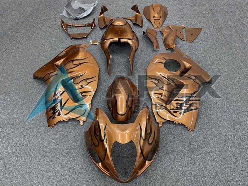 Brown Bronze Black Flame - Suzuki GSX-R1300 Hayabusa (1999-2007) ABS Fairings | Apex Fairings