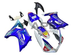 White Blue Voltcom - Suzuki SV650 Pointy (2003-2013) ABS Fairings | Apex Fairings — view 1