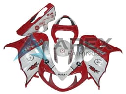 Red White Silver Jordan Motul Dunlop - Suzuki TL11000R (1998-2003) ABS Fairings | Apex Fairings — view 1