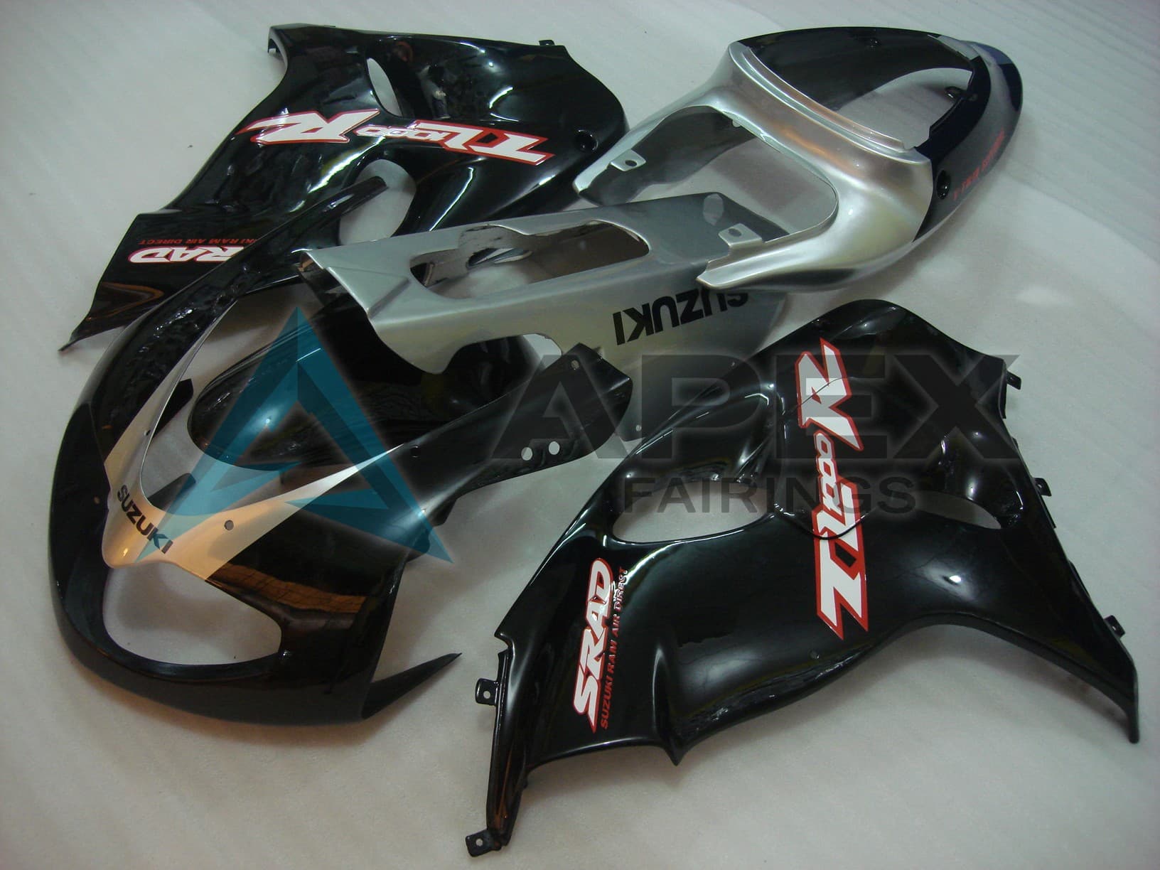 Gloss Black & Silver - Suzuki TL1000R (1998-2003) ABS Fairings — Style 13 | Apex Fairings