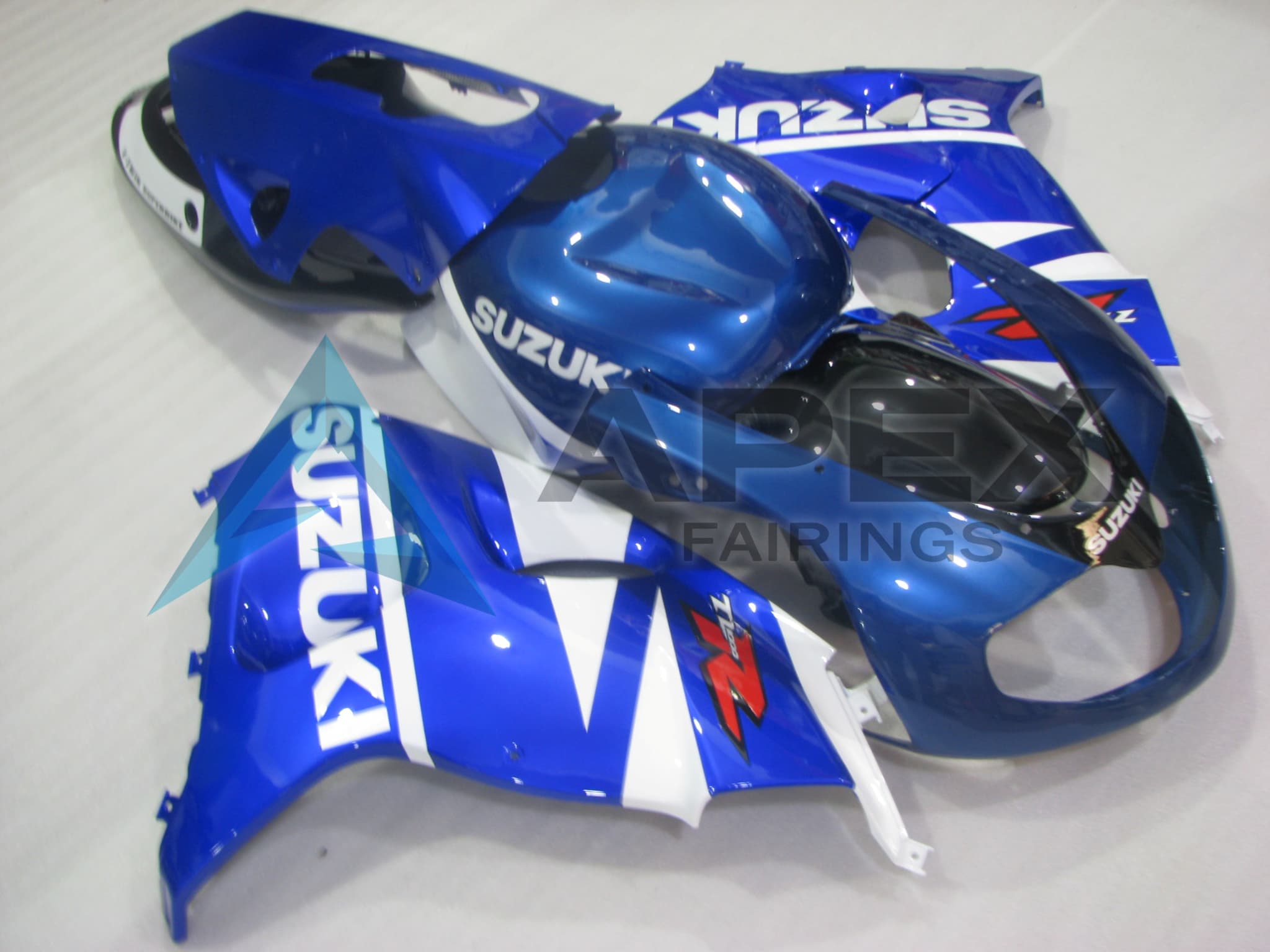 Gloss White & Blue - Suzuki TL1000R (1998-2003) ABS Fairings — Style 22GTRS | Apex Fairings