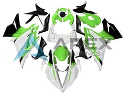White Green Glossy Black - Triumph Daytona 675 (2013-2016) ABS Fairings | Apex Fairings — view 1