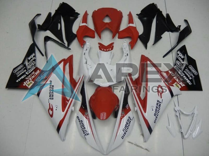 White Red Glossy Black - Triumph Daytona 675 (2013-2016) ABS Fairings — Style FE16 | Apex Fairings