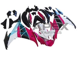 Raspberry White Black - Yamaha FZ6R / XJ6 Diversion F (2009-2015) ABS Fairings | Apex Fairings — view 1