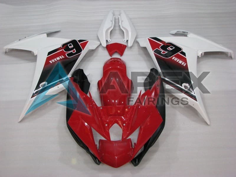 Red White Black 6 - Yamaha FZ6R / XJ6 Diversion F (2009-2015) ABS Fairings | Apex Fairings