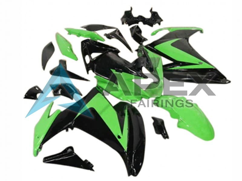 Glossy Black Green - Yamaha FZ6R / XJ6 Diversion F (2009-2015) ABS Fairings | Apex Fairings