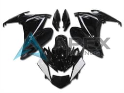Glossy Black White - Yamaha FZ6R / XJ6 Diversion F (2009-2015) ABS Fairings | Apex Fairings — view 1