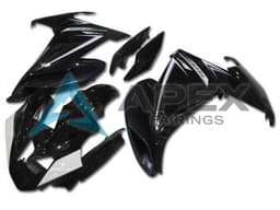 Glossy Black White - Yamaha FZ6R / XJ6 Diversion F (2009-2015) ABS Fairings | Apex Fairings — view 2