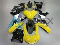 Yellow White Glossy Black - Yamaha R1 / YZF-R1 (2020-2026) ABS Fairings | Apex Fairings — view 1