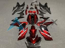 Red White Glossy Black - Yamaha R3 / R25 / YZF-R3 / YZF-R25 (2022-2024) ABS Fairings — Style FE61 | Apex Fairings — view 1
