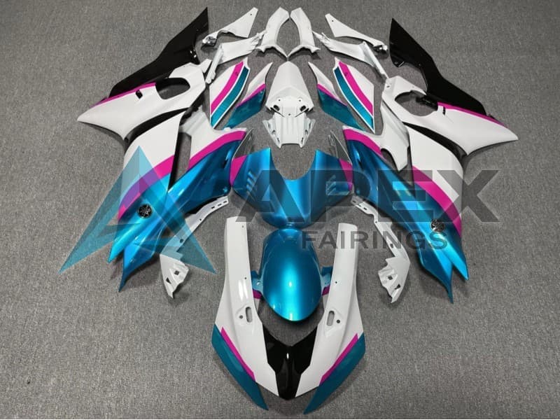 White Pink Blue Black - Yamaha R6 / YZF-R6 (2017-2020) ABS Fairings | Apex Fairings