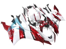 White Red Black - Yamaha R6 / YZF-R6 (2017-2020) ABS Fairings — Style FE124 | Apex Fairings — view 2