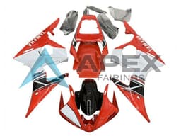 Red White Black - Yamaha R6S / YZF-R6S (2006-2009) ABS Fairings | Apex Fairings — view 1