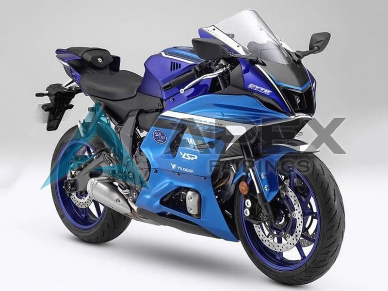 Matte Blue Matte Light Blue - Yamaha R7 / YZF-R7 (2021-2025) ABS Fairings | Apex Fairings