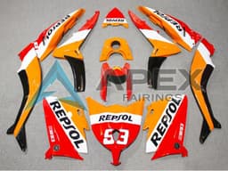 Red Orange White Repsol 93 - Yamaha TMAX 530 / XP 530 (2012-2014) ABS Fairings | Apex Fairings — view 1
