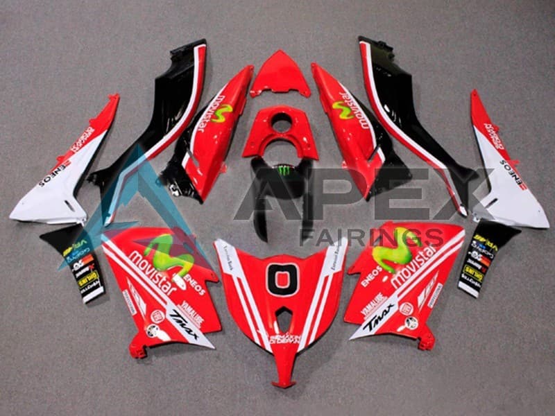 Red White ENEOS MoviStar Yamalube - Yamaha TMAX 530 / XP 530 (2012-2014) ABS Fairings | Apex Fairings